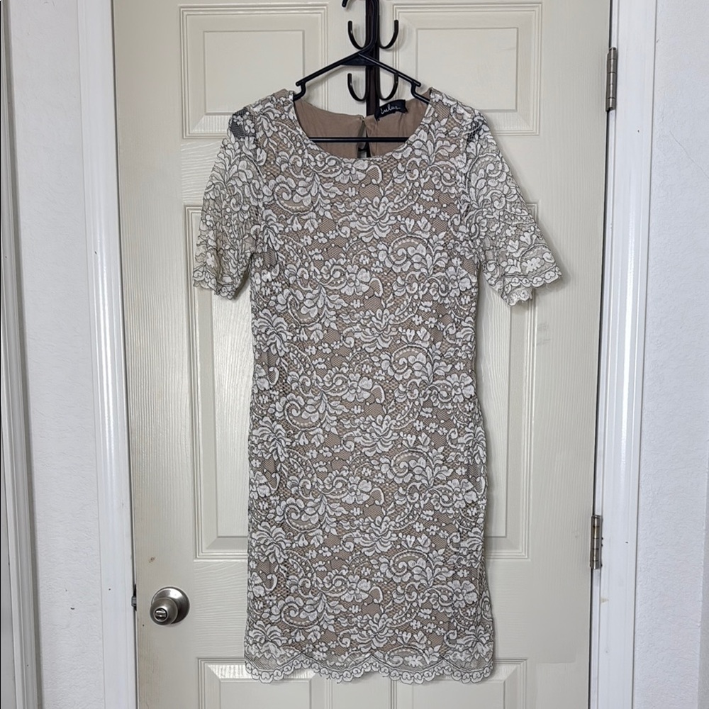 Lulu's Sequin Embellished Silver Mini Dress